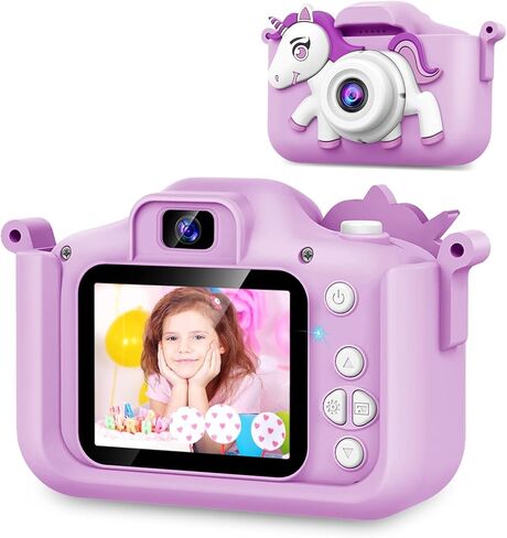 Kids Camera Gifts Toys for Age 3-8 Girls,Digital Video Camera for Kids, Christmas Birthday Gift for 3 4 5 6 7 8 9 Year Old Girls Boys with 32GB SD Card in Kuwait