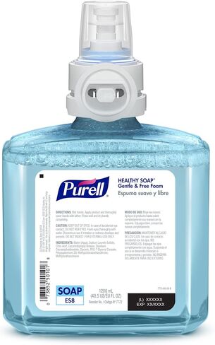 رغوة صابون صحية من العلامة التجارية Purell، رائحة منعشة، عبوة 1200 مل لموزع الصابون الأوتوماتيكي PURELL ES6 (عبوة من قطعتين) - 6477-02 - تم تصنيعها بواسطة GOJO, Inc. in Kuwait
