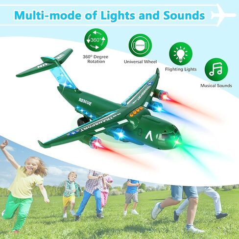 ele ELEOPTION Airplane Toy with Infrared Remote Control Plane Toys Helicopter with Lights and Music for 3 4 5 6 7 8 Year Old Boys Girls Gift White in Saudi Arabia