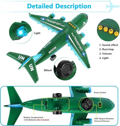 ele ELEOPTION Airplane Toy with Infrared Remote Control Plane Toys Helicopter with Lights and Music for 3 4 5 6 7 8 Year Old Boys Girls Gift White in Saudi Arabia