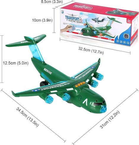 ele ELEOPTION Airplane Toy with Infrared Remote Control Plane Toys Helicopter with Lights and Music for 3 4 5 6 7 8 Year Old Boys Girls Gift White in Saudi Arabia