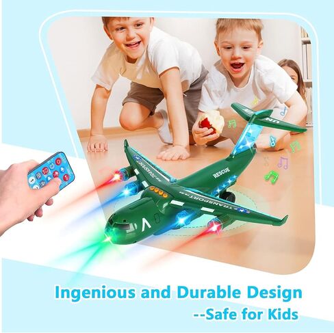 ele ELEOPTION Airplane Toy with Infrared Remote Control Plane Toys Helicopter with Lights and Music for 3 4 5 6 7 8 Year Old Boys Girls Gift White in Saudi Arabia