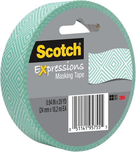 Scotch Decorative Masking Tape .94"X20yd- Mint Mosaic in Saudi Arabia