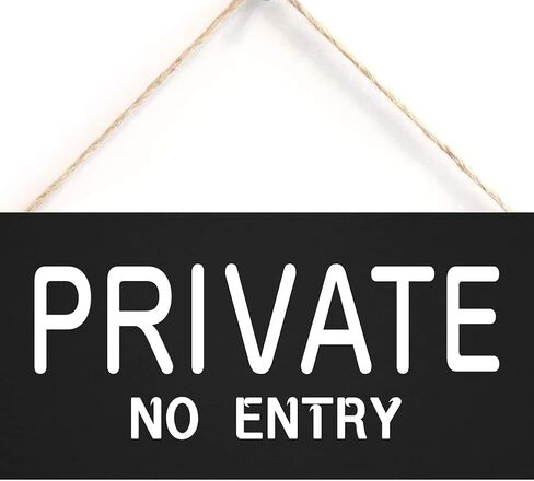 Private No Entry Decorative Wood Signs for Home Decor Hanging Plaque Wall Art 12x6inches(1078qq) in Saudi Arabia