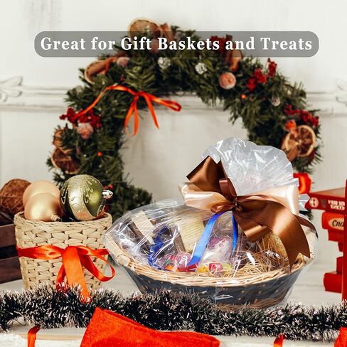 Yotelab لفة لف السيلوفان، لفة السيلوفان، 31.5 بوصة × 100 قدم ورق تغليف بلاستيكي شفاف لتغليف سلال الهدايا in Kuwait