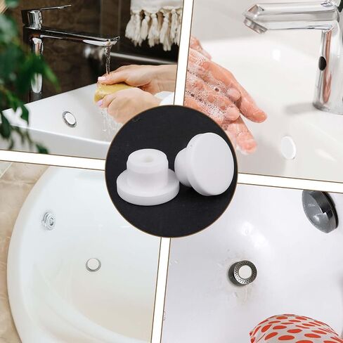 24Pcs Silicone Hole Plug, Hole Plug White Waterproof Silicone Stopper White Plug Seal Plug Tube Plugs Replacement Hole Plug 3 Sizes Fit for 14mm 15mm 16mm Bathtub Hole in Saudi Arabia