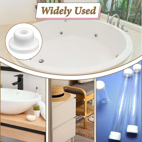 24Pcs Silicone Hole Plug, Hole Plug White Waterproof Silicone Stopper White Plug Seal Plug Tube Plugs Replacement Hole Plug 3 Sizes Fit for 14mm 15mm 16mm Bathtub Hole in Saudi Arabia