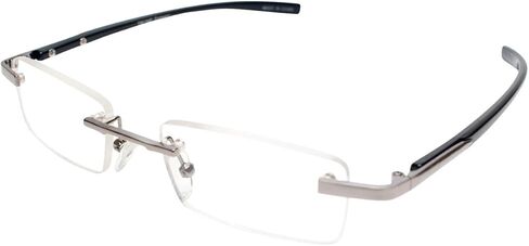 نظارات قراءة بدون إطار من تصميم دونالد ترامب DTR 06 Gun Metal Silver 48mm +2.00 in Saudi Arabia
