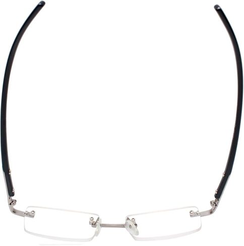 نظارات قراءة بدون إطار من تصميم دونالد ترامب DTR 06 Gun Metal Silver 48mm +2.00 in Saudi Arabia