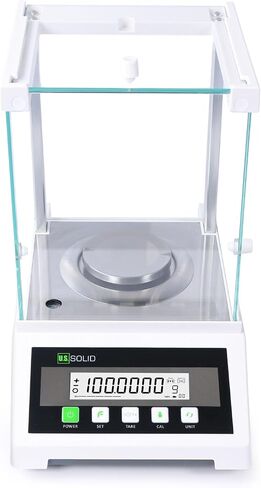 U.S. Solid 0.1 mg Analytical Balance with Automatic Internal Calibration, 120g x 0.1mg, 0.0001g Lab Science Electronic Balance, Electromagnetic Transducer in Saudi Arabia