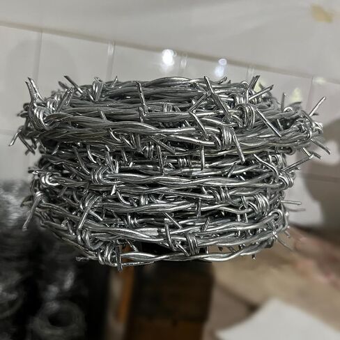 Enhanced 13Gauge Barbed Wire 4-Point,Barb Wire,50FT,High Zinc Content,3.5" Barb Spacing,Fence Wire Roll,Barbed Wire Fence,Real Barbed Wire,Cattle Fencing,Fence Extension,Animal Deterrent in Saudi Arabia