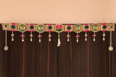 Bandhanwar for Door | Torans for Diwali Decorations |Handmade Door Hanging/Door Valance|Lotus Garland| Indian Traditional Wall hangings|Wedding Decorations (peacock toran) in Saudi Arabia