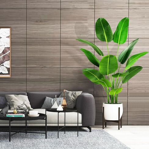 OXLLXO 6.5ft Artificial Silk Bird of Paradise Palm Tree (78in) with 17 Trunks Faux Tree and Plastic Nursery Pot, Fake Plant for Office House Farmhouse Living Room Home Decor (Indoor/Outdoor) in Kuwait