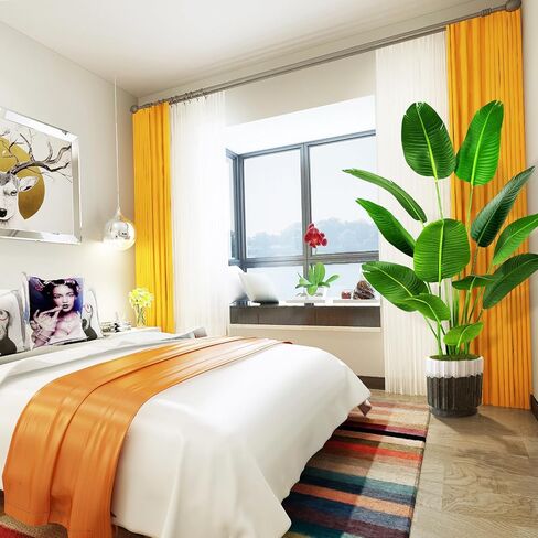 OXLLXO 6.5ft Artificial Silk Bird of Paradise Palm Tree (78in) with 17 Trunks Faux Tree and Plastic Nursery Pot, Fake Plant for Office House Farmhouse Living Room Home Decor (Indoor/Outdoor) in Kuwait