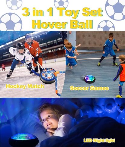 2 Pcs Hover Soccer Toys Set, Boys Gift Idea for Age 6 7 8 9 10 11 12 Years Old, Teen Boys World Cup Christmas Easter Stuffers Valentine Holiday Birthday Present Ball Toy in Saudi Arabia