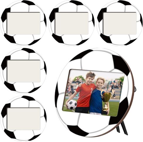 6 Pcs Soccer Picture Frame 4x6 Sport Themed Wooden Photo Frame Baseball Balls Photo Frame Horizontally Vertically Used for Wall Decor Hanging or Tabletop Display in Saudi Arabia