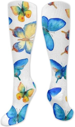 Butterflies Compression Socks for Women & Men Circulation 15-20 mmHg is Best Support Athletic Running Cycling in Saudi Arabia