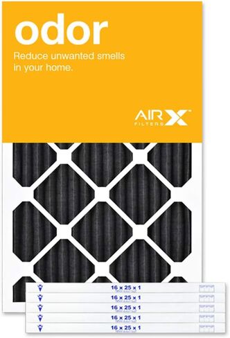 فلتر هواء AIRx ODOR 16x25x1 MERV 8 مصنوع من الكربون - صنع في الولايات المتحدة الأمريكية - صندوق مكون من 6 قطع in Kuwait