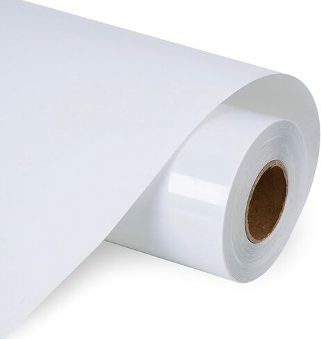 HTVVETUR Glitter HTV Vinyl Rolls Heat Transfer Vinyl - 12" x 9ft White Glitter HTV Vinyl for Shirts, Iron on Vinyl for Cameo - Easy to Cut & Weed for Heat Vinyl Design (J001 Glitter White-9ft) in Kuwait