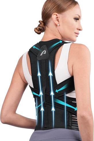 Back Brace Posture Corrector for Women and Men, Support Waist Lumbar Back Straightener Posture Corrector,Providing Pain Relief from Lumbar, Neck, Shoulder, and Clavicle, Back L in Saudi Arabia