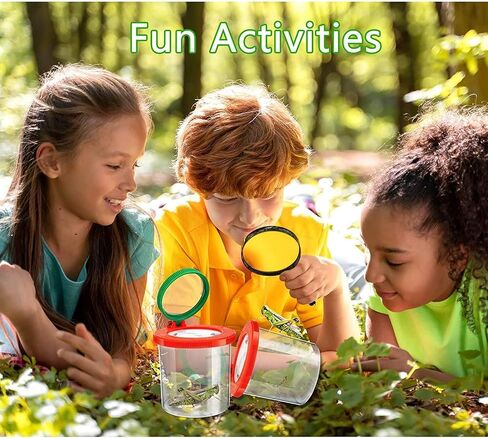 Insert Bug Viewer for Kids, 8PCS Magnifying Insect Box Bug Catcher Kit for Kids Bug Magnifier Container Critter Insect Bug Cage Bug Jar, Magnifier Backyard Explorer Insect Bug Viewer Collecting Kit in Kuwait