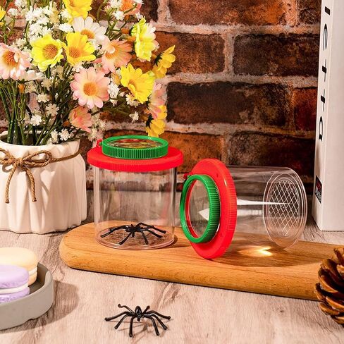Insert Bug Viewer for Kids, 8PCS Magnifying Insect Box Bug Catcher Kit for Kids Bug Magnifier Container Critter Insect Bug Cage Bug Jar, Magnifier Backyard Explorer Insect Bug Viewer Collecting Kit in Kuwait