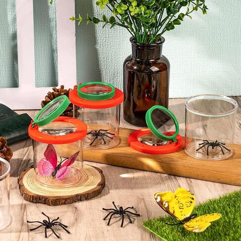 Insert Bug Viewer for Kids, 8PCS Magnifying Insect Box Bug Catcher Kit for Kids Bug Magnifier Container Critter Insect Bug Cage Bug Jar, Magnifier Backyard Explorer Insect Bug Viewer Collecting Kit in Kuwait