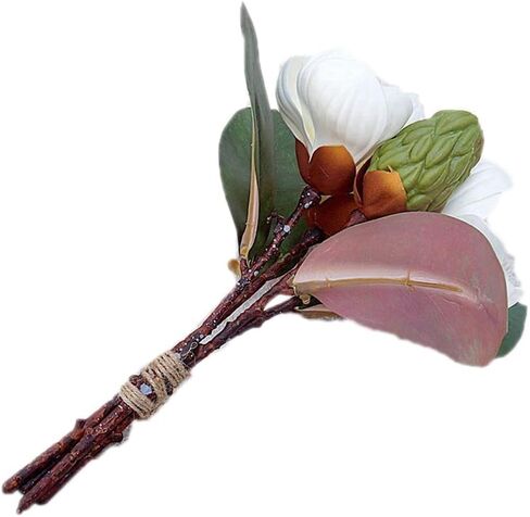 Leadigol 3Pcs Artificial Magnolia Flowers,White Silk Artificial Magnolia Flowers Decoration Bouquet,Long Stem Magnolia Bouquet,for Wedding Party Home in Saudi Arabia