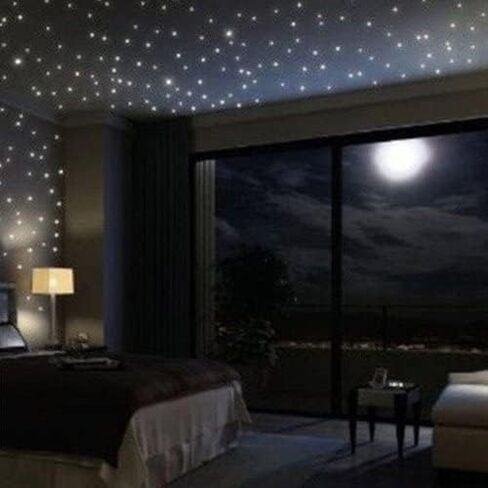 140Pcs Glow in The Dark Wall Stickers, Dots Luminous Wall Decals Ceiling Decals for Kids Room Home Decor Children's Room Bedroom and Living Room in Kuwait