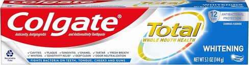 Colgate Total Whitening Gel Toothpaste, Mint Toothpaste, 5.1 oz Tube in Saudi Arabia