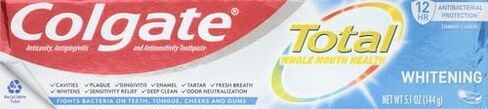 Colgate Total Whitening Gel Toothpaste, Mint Toothpaste, 5.1 oz Tube in Saudi Arabia