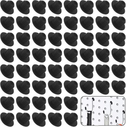200PCS Black Peg Hook Stoppers 1/4 Pegboard Hook Locks Small Peg Board Hook Stoppers Pegboard Hook Locks to Secure Your Pegboard Hooks 4MM Peg Locks Stopping Hooks from Falling Off in Saudi Arabia