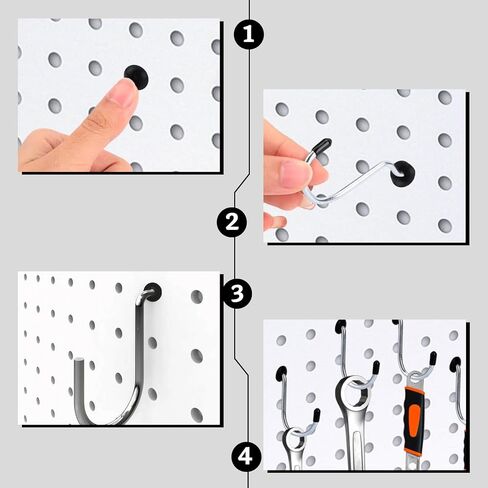 200PCS Black Peg Hook Stoppers 1/4 Pegboard Hook Locks Small Peg Board Hook Stoppers Pegboard Hook Locks to Secure Your Pegboard Hooks 4MM Peg Locks Stopping Hooks from Falling Off in Saudi Arabia