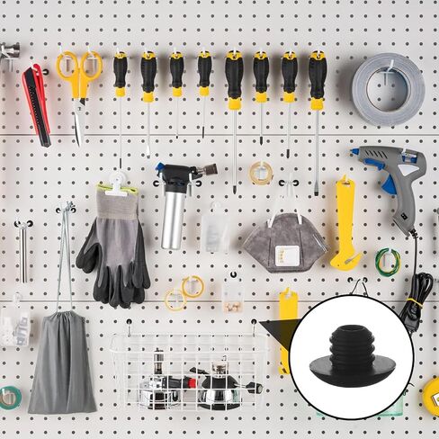 200PCS Black Peg Hook Stoppers 1/4 Pegboard Hook Locks Small Peg Board Hook Stoppers Pegboard Hook Locks to Secure Your Pegboard Hooks 4MM Peg Locks Stopping Hooks from Falling Off in Saudi Arabia