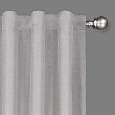 ECLIPSE DraftStopper Room Darkening Curtains for Bedroom - Summit Solid 40" x 84" Thermal Insulated Single Panel Rod Pocket Light Blocking Curtains for Living Room, White in Saudi Arabia