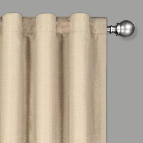 ECLIPSE DraftStopper Room Darkening Curtains for Bedroom - Summit Solid 40" x 84" Thermal Insulated Single Panel Rod Pocket Light Blocking Curtains for Living Room, White in Saudi Arabia