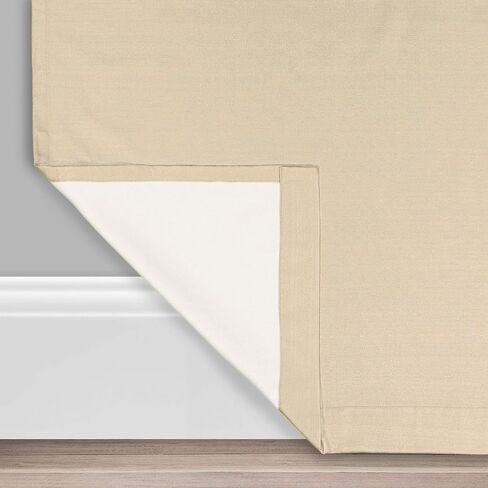 ECLIPSE DraftStopper Room Darkening Curtains for Bedroom - Summit Solid 40" x 84" Thermal Insulated Single Panel Rod Pocket Light Blocking Curtains for Living Room, White in Saudi Arabia