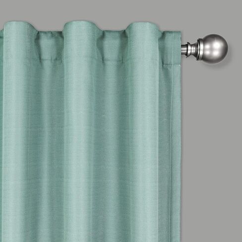 ECLIPSE DraftStopper Room Darkening Curtains for Bedroom - Summit Solid 40" x 84" Thermal Insulated Single Panel Rod Pocket Light Blocking Curtains for Living Room, White in Saudi Arabia
