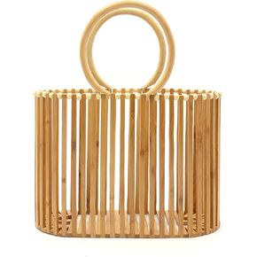Miuco Women Top Handle Handbags Bamboo Purses Tote in Kuwait