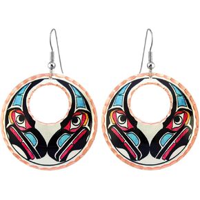 Northwest Coast Alaska Native Animals SpiritsTotem Earrings/Alaska Totem Earrings/Eagles/Lovebird/Beaver/Wolf/Whales/Owl/Sun/Salmon/Alaska Jewelry