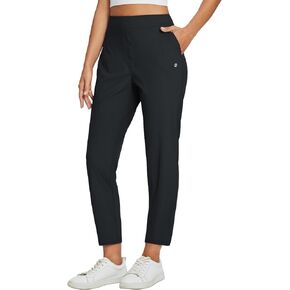 BALEAF Womens Travel Pants Lightweight Stretch with Zipper Pockets Petite Ankle Dressy Golf Work Business Casual Slacks