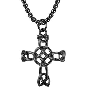 Jude Jewelers Stainless Steel Celtic Knot Christian Cross Religious Wedding Holiday Statement Pendant Necklace