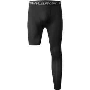 Koalarun One Leg Compression Tights Full Length for Basketball Single Leg Long Pants Sports Base Layer Leggings 1-2 Pack