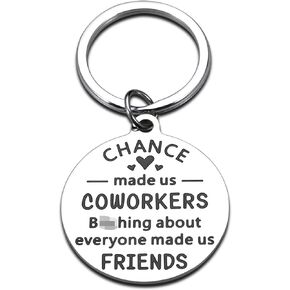 Coworker Keychain Colleague Gifts Employee Appreciation Day Christmas Birthday Valentines Thank You Appreciation Gift for Women Friends Funny Farewell Leaving Going Away Retirement Gift for Her Female