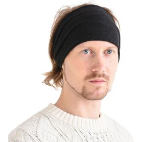 CHARM Womens Linen Head Band Mens Bandana Natural Elastic Hairband Sports Fashion Wrap