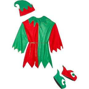 Fun World Costumes Men's Adult Promotional Elf Set. Hat Tunic Shoes