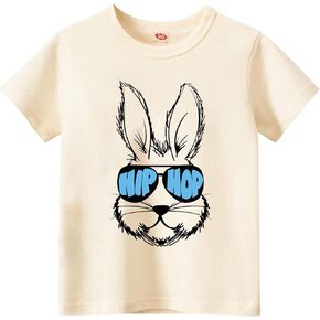 Sineeko Easter Bunny Shirt for Toddler Boys Girls Kids Eggs-Track Tees Eggs Tractor T-Shirts