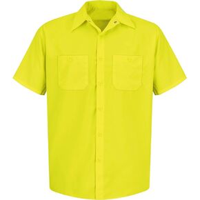 Red Kap Men's Short Sleeve Enhanced Visibility Work Shirt