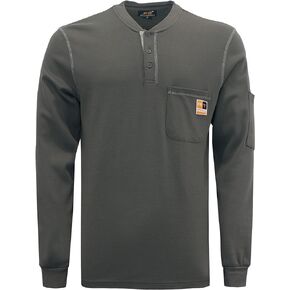 قمصان KONRECO FR للرجال بأكمام طويلة Henley 7oz 100% قطن FRC قميص لحام الملابس