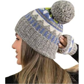 Women's Collete Brushed Alpaca Wool Hat Knit, Unisex Soft Beanie Handmade Garment Winter Hats for Men and Women, Undefined, M-L in Kuwait